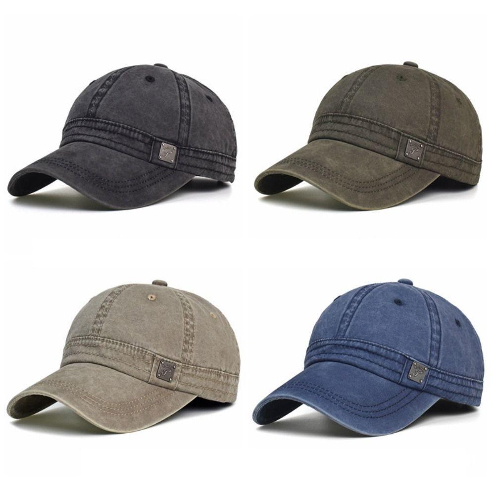 Casual Wash Cotton Baseball Caps Sun Protection Trucker Style Vintage Dad Hat Adjustable Visors Outdoor Sports