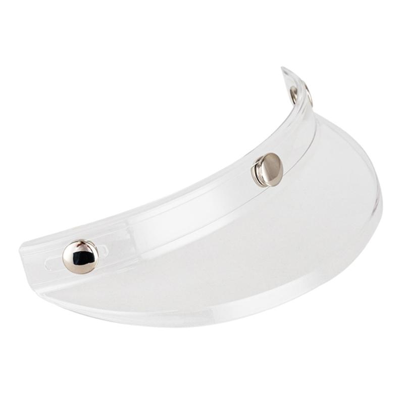 Větruodolný štít s 3 patentkami pro otevřenou motocyklovou helmu AntiUV proti mlze