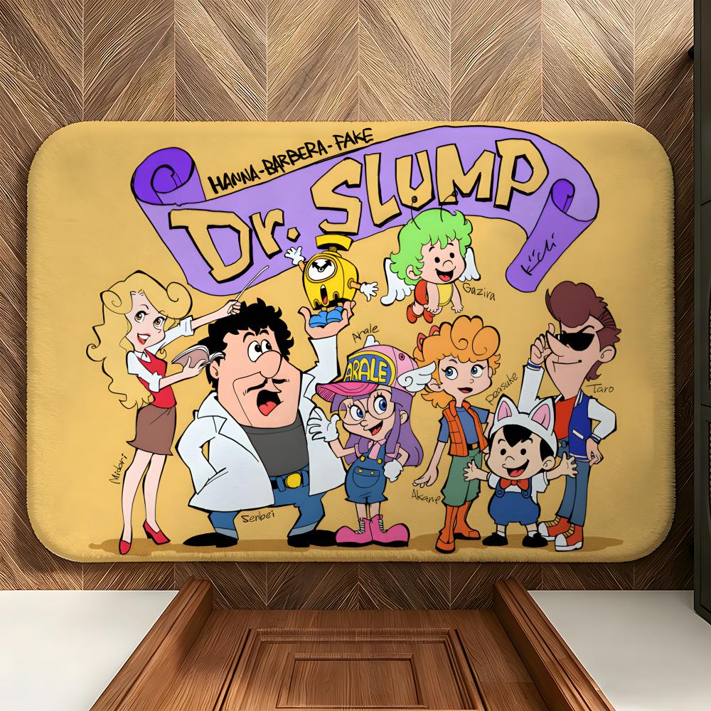 Anime D-Dr. S-Slump Floor Mat Soft Flannel Floor Mat  Suitable for Entryways, Living Rooms, Bedrooms, and Bathrooms