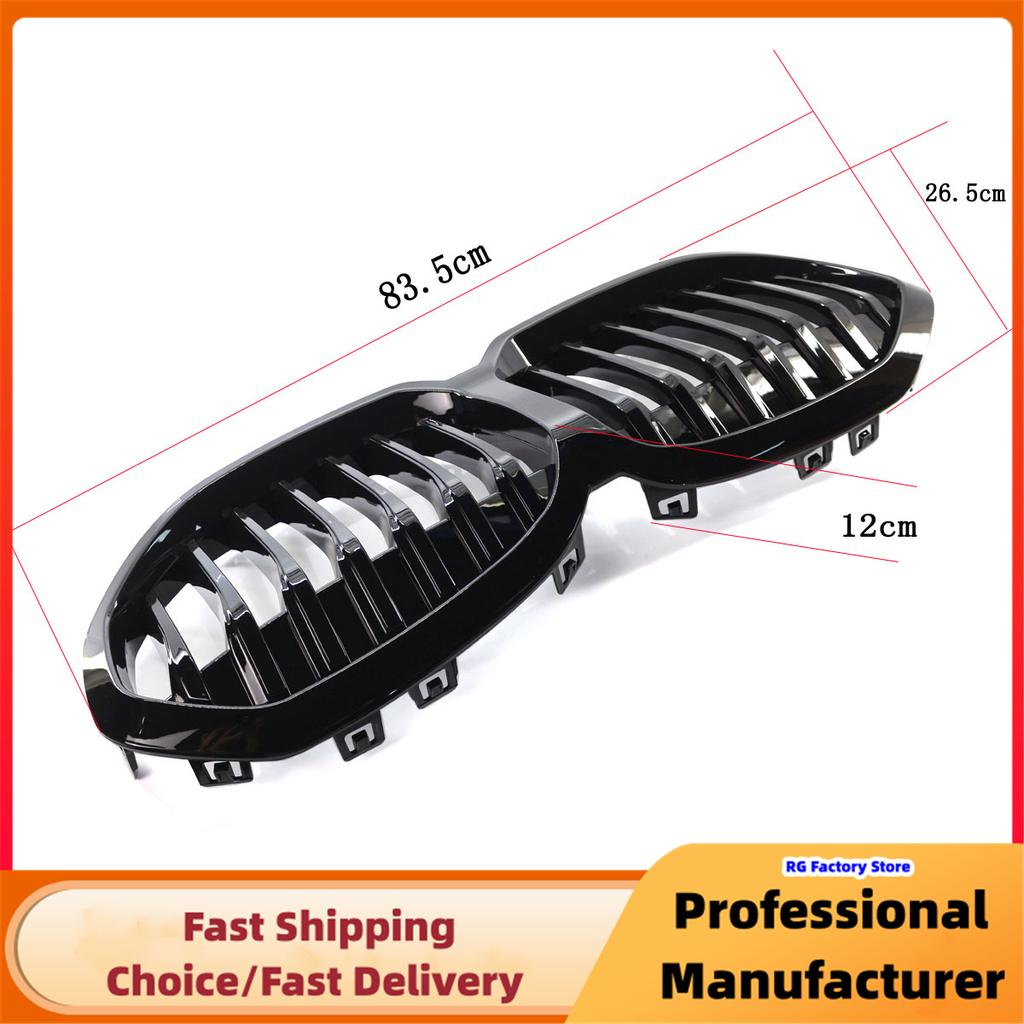 Gloss Black Front Bumper Kidney Racing Grille For BMW F40 1-Series 2019-2025 Single Slat Sport Grill Cover