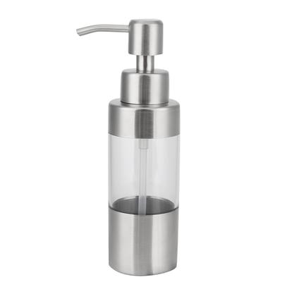 Transparenter ABS Edelstahl Badezimmer Manueller Hand Flüssigseife Lotion Spender Pumpe Flasche