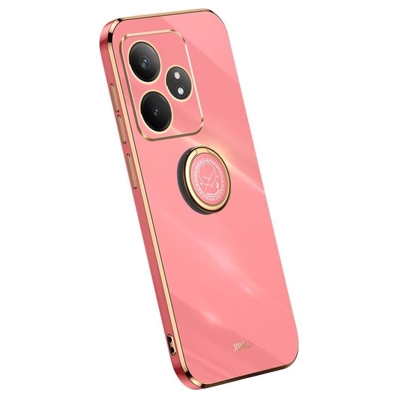 

For Realme GT Neo6 5G Case Soft TPU Kickstand Electroplating Phone Cover Red