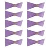 10 Pcs Chair Sashes Stretchy Chair Back Bands Chair Ties Bows with Buckle Slider for Wedding Party Hotels Banquet Decoration