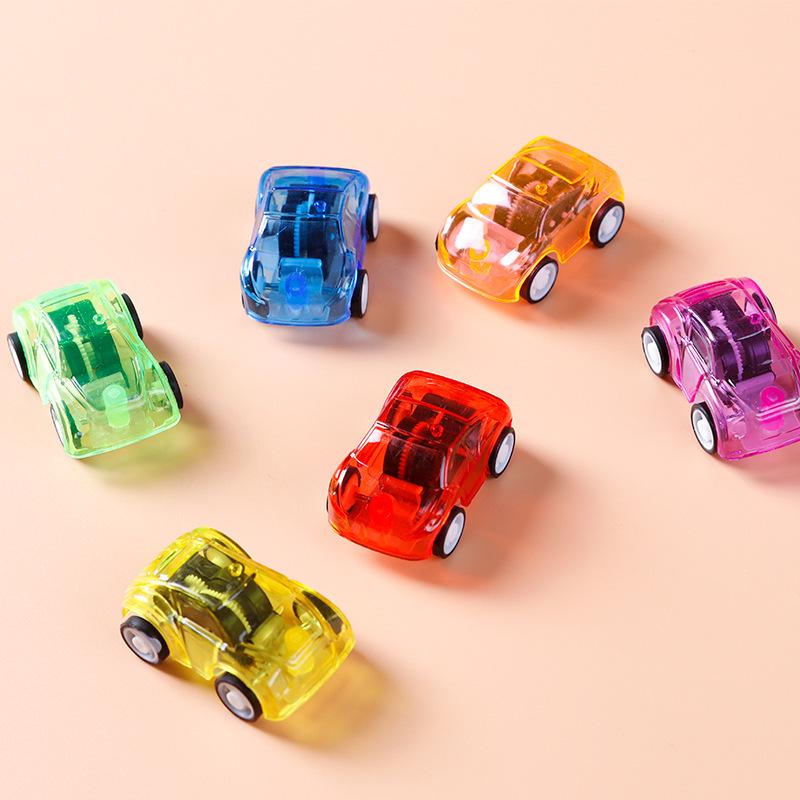 Educational Transparent Pull-back Sedan Toy Car for Children