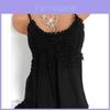 Vestido Preto Elegante e Sedutor, Transparente, Feminino, com Delicados Detalhes em Renda
