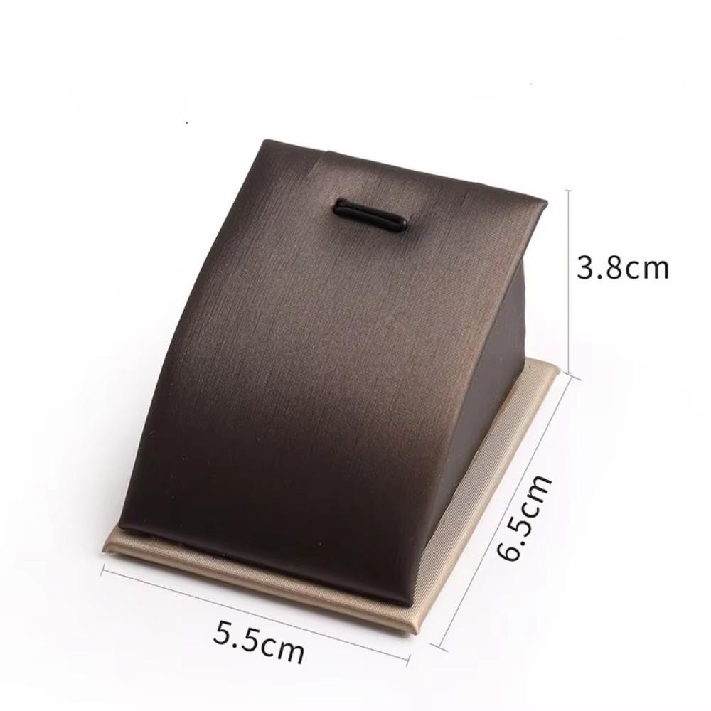 Simple Mini Jewelry Stand Holder PU Leather Lightweight Showcase Props Protable Save Space Display Stand for Dressing Tables