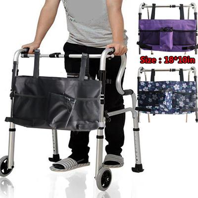 18*10in Multi Pocket Storage Bag Walking Aid Wheelchair Side Hanging Storage Bag Walker Bag