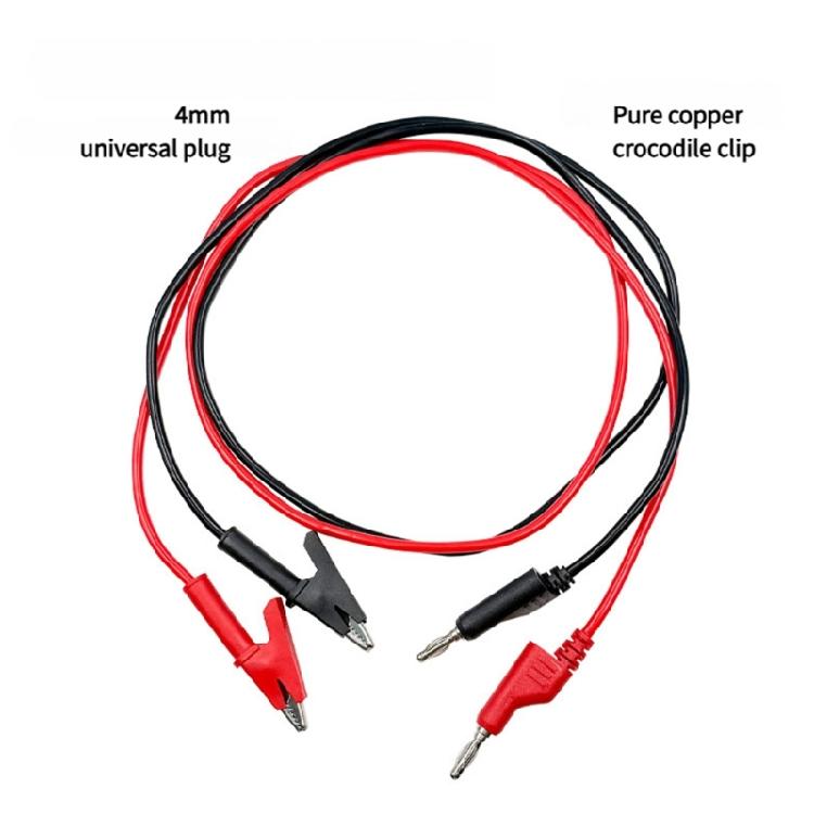 2Pcs Universals Multimeter Test Leads Banana Plug To Alligator Clip Multimeter Testing Cable Test Probes Leads Wire Cable