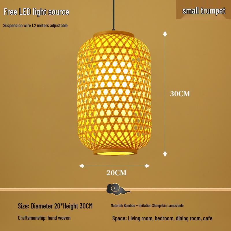 

Bamboo Weave Zen Hot Pot & Teahouse Lantern Chandelier