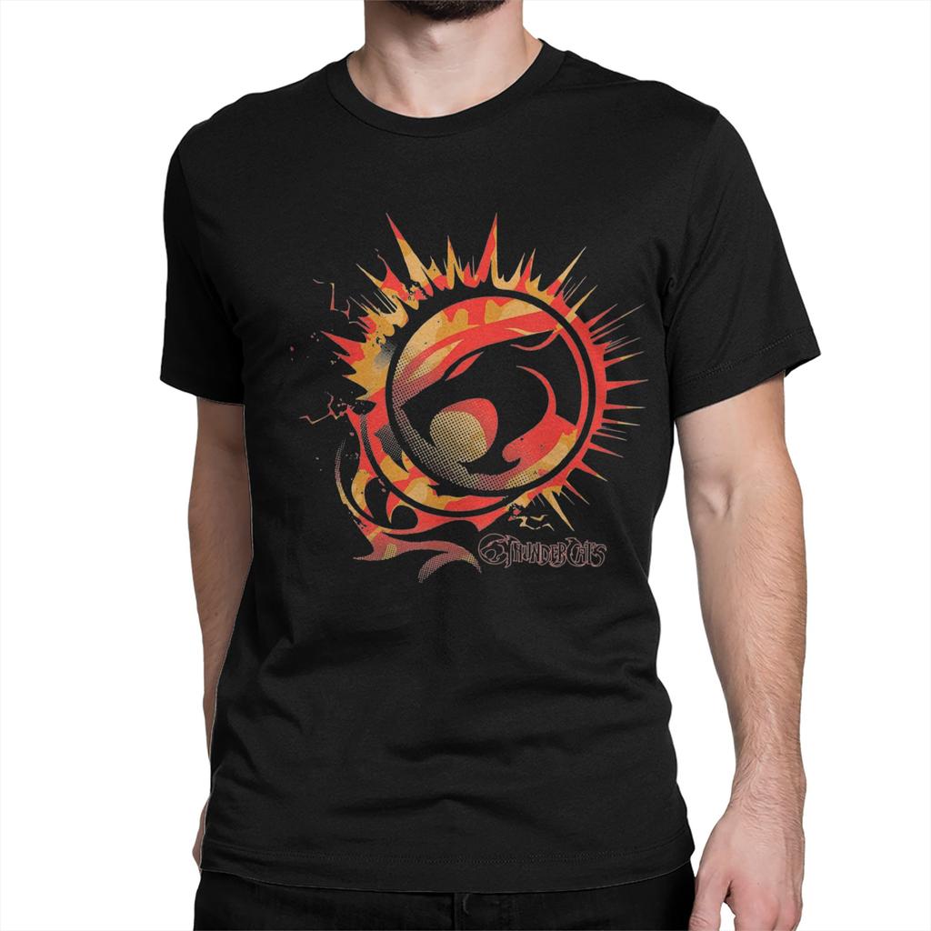Animated Cartoon Logo 80s for Men Women T Shirt Thundercats Vintage Tee Shirt Crewneck TShirts Pure Cotton Graphic Clothing
