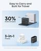 Anker 100W Max USB C Charger, 3-Port GaN and Ultra-Compact Wall Adapter, Smart Display, Touch Control, for MacBook, iPad, iPhone