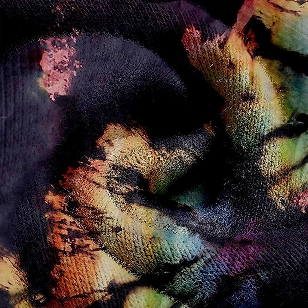 Women's Winter Casual Fashion Print Hooded Long-Sleeved Sweater Jacket