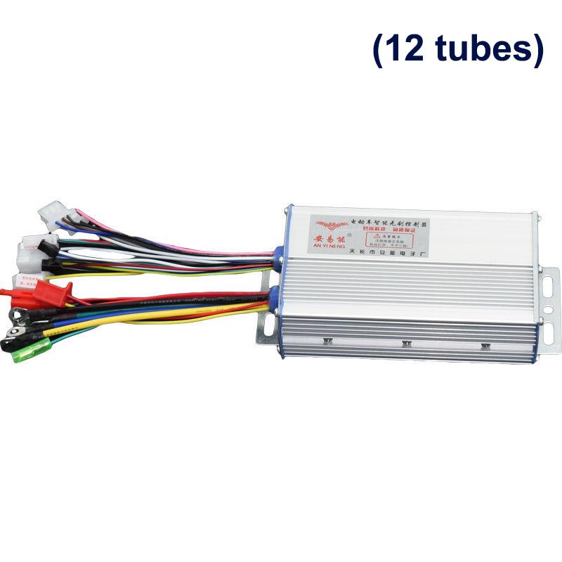 36V-48V 350W/500W Borstlös DC-motor Hastighetsregulator Ersättning för Elcykel E-cykel Scooter