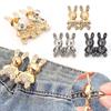 1pcs Nail-free Jeans Rabbit Waist Removable Invisible Button Tightening Waistband Snap Adjustab M6S2