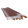 13 Pieces Artists Paint Brushes Set Wooden Handle Nylon Hair