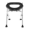 VEVOR Portable Toilet for Camping, 350 lbs Weight Capacity, Stainless Steel Foldable Camp Travel Toilet with Soft Seat for Adults