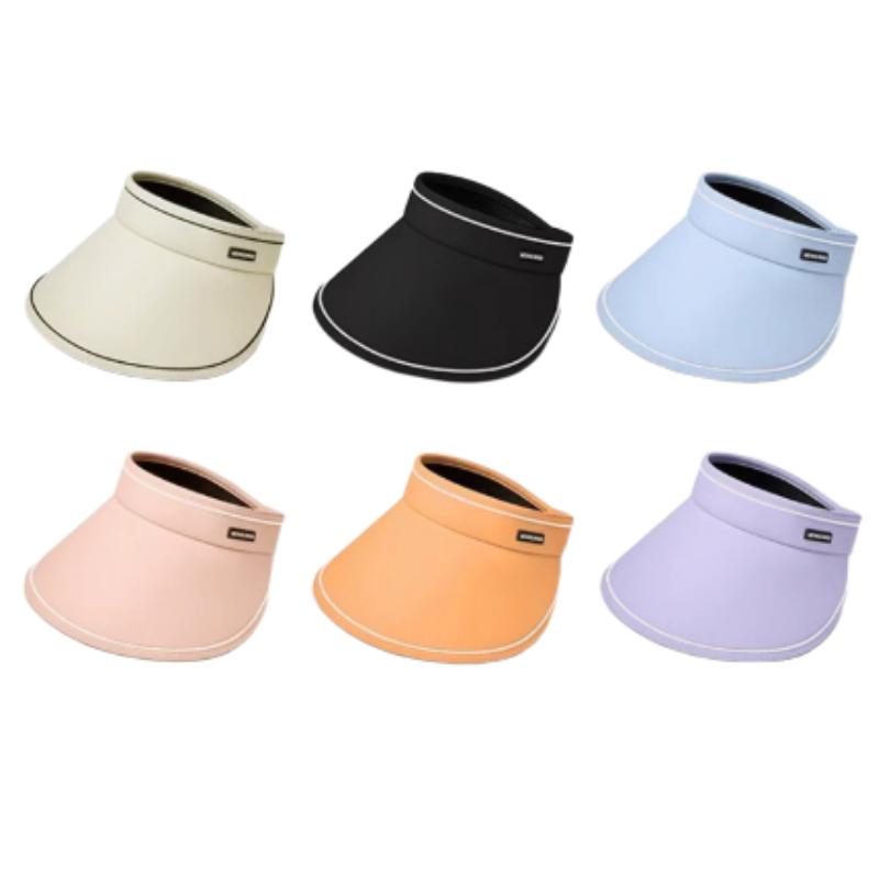 Women's UPF50+ Roll-Up Sun Visor Packable Sun Visor Summer Roll-Up Visor Wide Brim Roll-Up Sun Visor