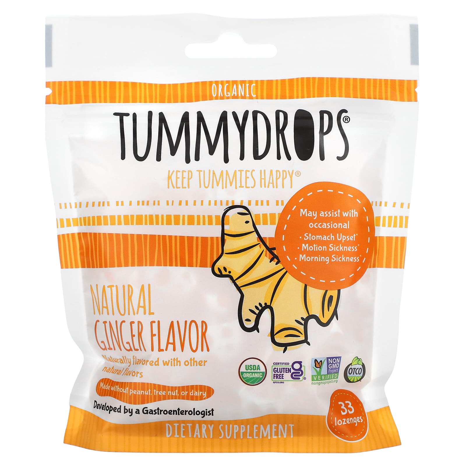 

Organic Natural Ginger Candy Tablets 33 Tablets