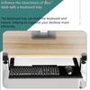 Waterproof Keyboard Tray No Perforation Clamping Type Tray Adjustable Keyboard Holder  Office Use