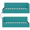 Corner Bed Frame with Headboard Turquoise 80 Cm X 200 Cm Velvet