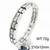 12mm gebürstetes Armband CZ Schmuck Geburtstagsgeschenke für Freund Vergoldetes Edelstahl-Kettenarmband für Männer