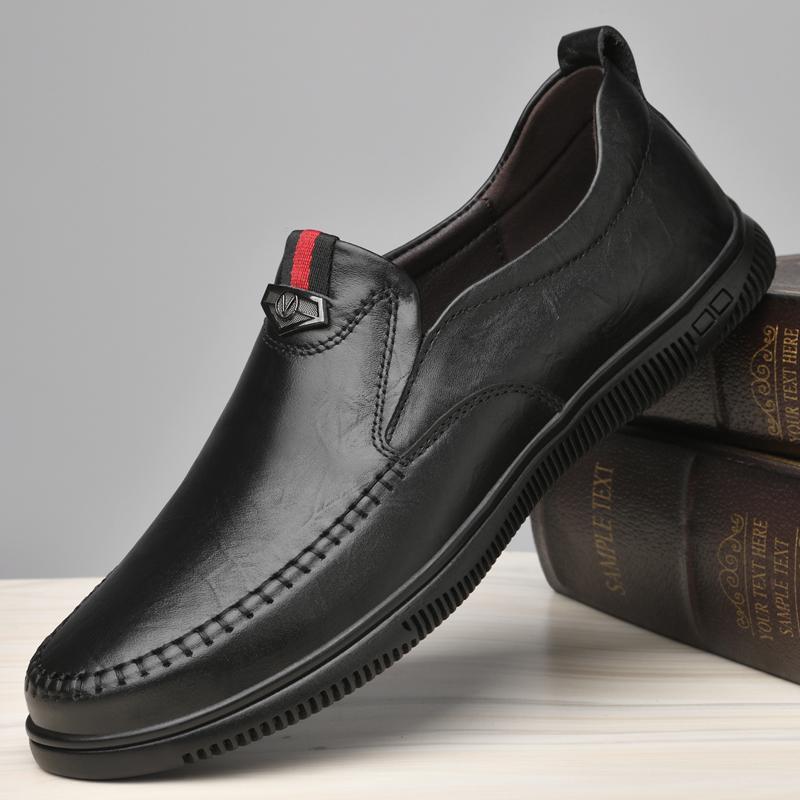 Brand Classic Men's Slip-on Shoe Men's Casual Leather Shoes Luxury Genuine Leather Men's Shoes Fashion Sports Shoes