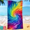Creative Painting digital-printed polyester Superfine fiber double-sided fleece Beach vacation bath towel, beach towel