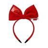 Five-Starred Red Flag Heart Bow Hairband for National Day Festival Performance
