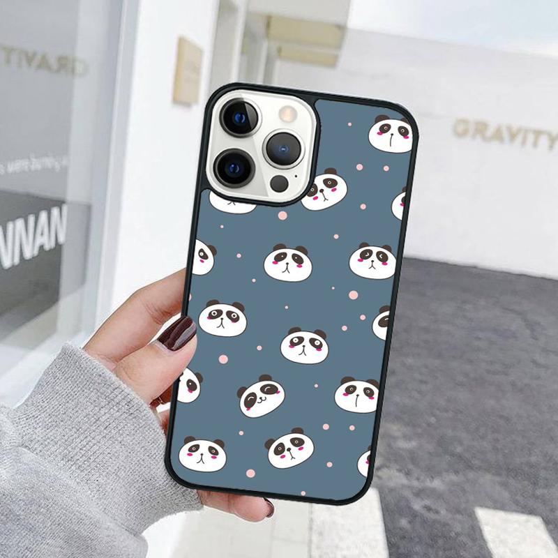 China Panda Creative Hard Phone Case For iPhone 17 Air 15 16 Cover  11 13 14 Pro Max 12 Plus Max Fundas
