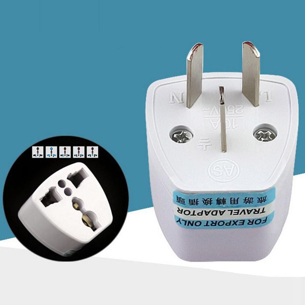 

3-контактные адаптеры питания переменного тока UK/US/EU универсальные для AU/Австралия, дорожный конвертер, электрические вилки белый