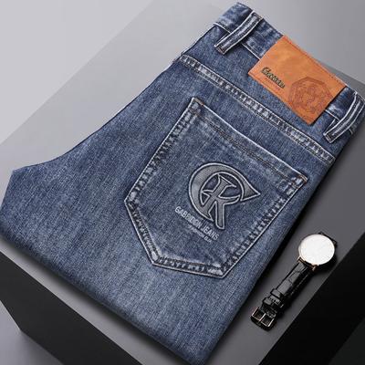 2024 Neue Vier Jahreszeiten Tragbare Herbst/Winter High-End Licht Luxus Stretch Jeans Für Männer Trendy Marke Lange Hosen
