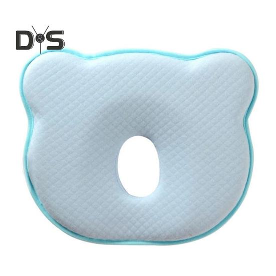 

Подушка для сна младенца, медленный отскок, ультрамягкая пена с эффектом памяти, машинная стирка, предотвращает плоскостопие, отличная поддержка шеи и головы, подушка для новорожденного малыша синий