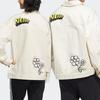 Adidas Neo Letter Print Sports Jacket Men Outerwear Yellow White HM7435