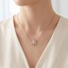 Zircon Women's Collarbone Chain Choker Snowflower Crystal Necklace Snowflake Necklace  Daily