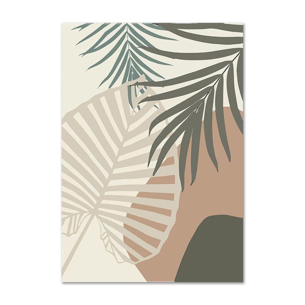 Abstract Monstera Plants Wall Art Nordic Canvas Painting Print Green Plants Posters Prints Wall Pictures for Living Room Decor