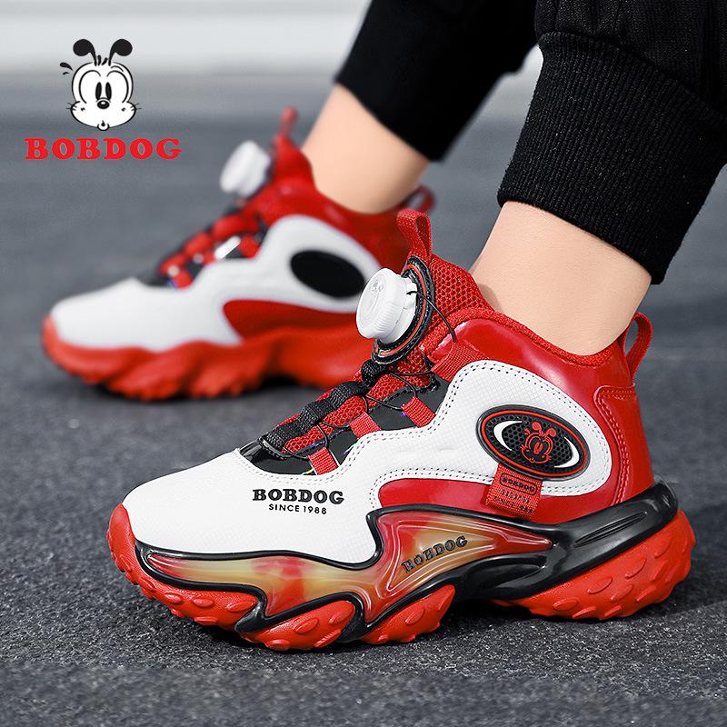 Bobodou Chłopięce Wodoodporne Skórzane Buty do Koszykówki Jesień/Zima 2025