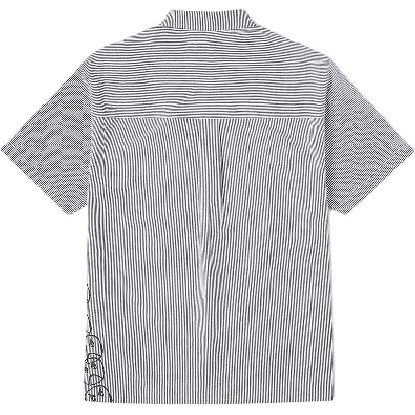 Vans Polo Style Soft Versatile Short Sleeve Shirt Men shirts Gray White VN000NM8EDE