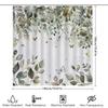 Elegant Green Leaf Shower Curtain for Bathroom Decor Waterproof and Durable with Beautiful Nature Design To Install Wrinkle-Free