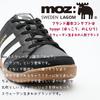 Mozu Clog Slide Retro Classic Memory Foam Cushion 5815 Size Men's Sandals, Easy-to-Slip Sneakers, Design, Lightweight, Insole, (Black, 25.5cm)