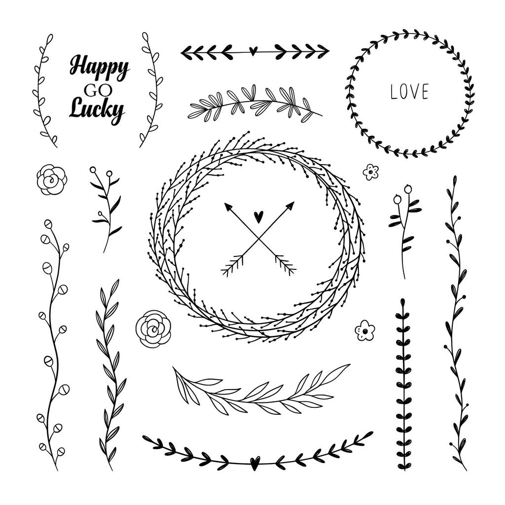 Flower Wreath Clear Stamps Vintage Silicone Seals for DIY Scrapbooking Card Making Embossing Decoration Rubber Stamps