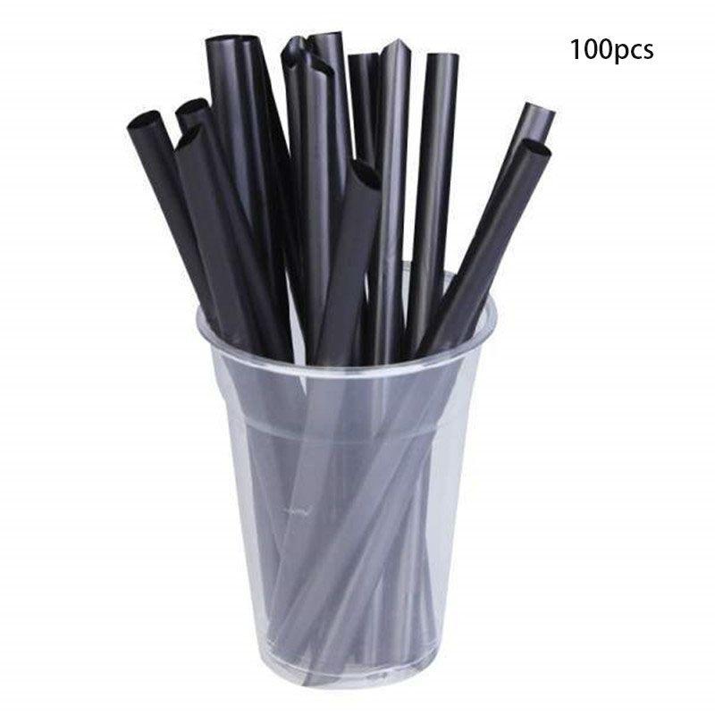 Colorful 100 X Disposable Large Drinking Straws Ideal For Bubble Tea And Milkshakes