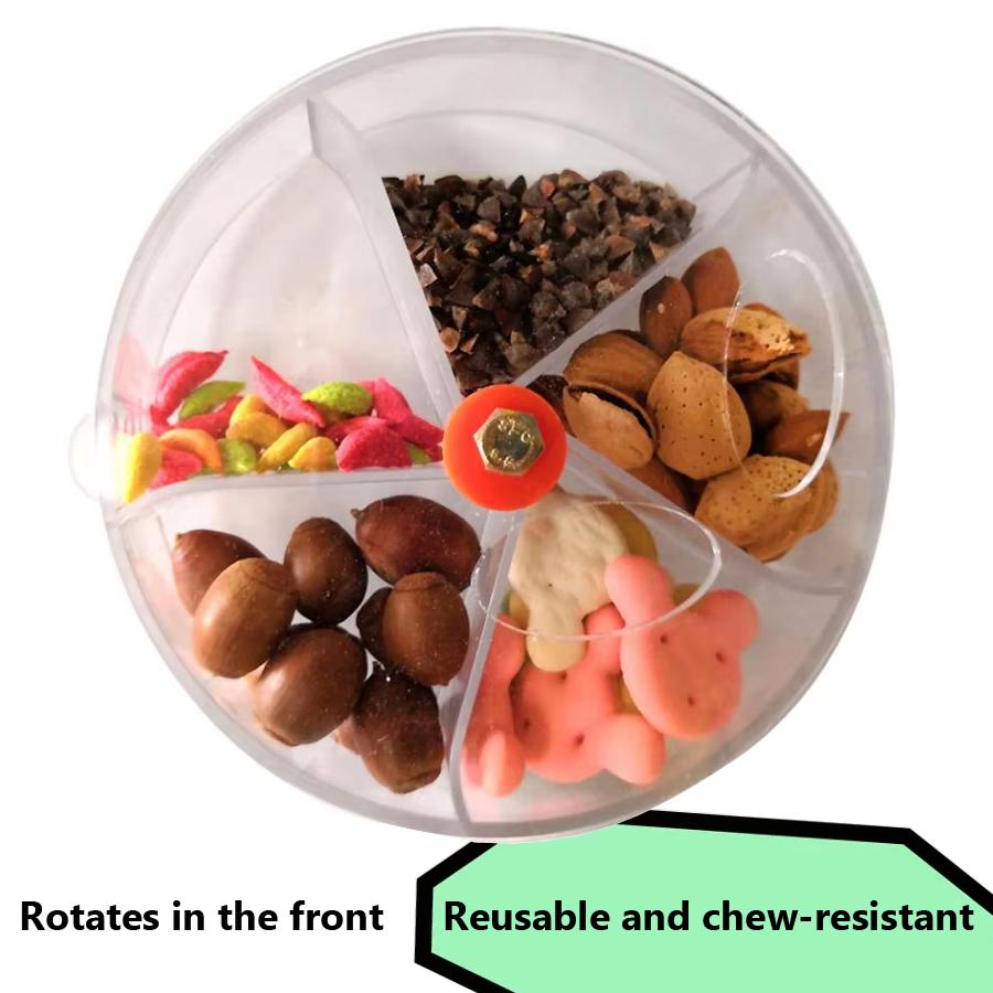 Rotate Pet Parrot Toys, Wheels, Bite Chewing, Foraging Food Box, Cage Feeder, Birds Accessories