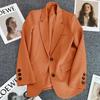 Women Coat Korean Fashion Leisure Office Blazer Versatile Solid Long Sleeved Suit Tops Female Jacket Outerwear