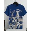 Men's Animal Funny Cat 3D Printed T-shirts Short Sleeve O-Neck Summer Casual T-shirts
