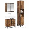 Bathroom Furniture Set with Drawers 3 pcs Reclaimed Wood Effect Particleboard