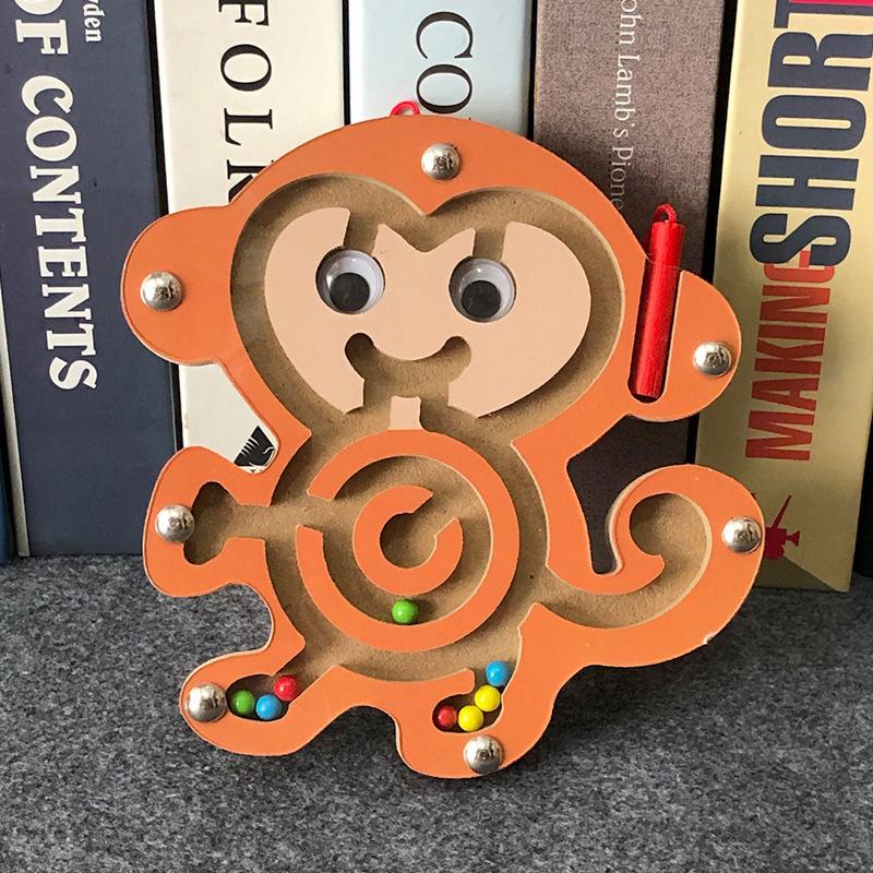 Dzieci Magnetyczny Labirynt Zabawka Dzieci Drewniana Gra Puzzle Zabawka Dzieci Wczesna Edukacyjna Łamigłówka Drewniana Zabawka Intelektualna Układanka Planszowa