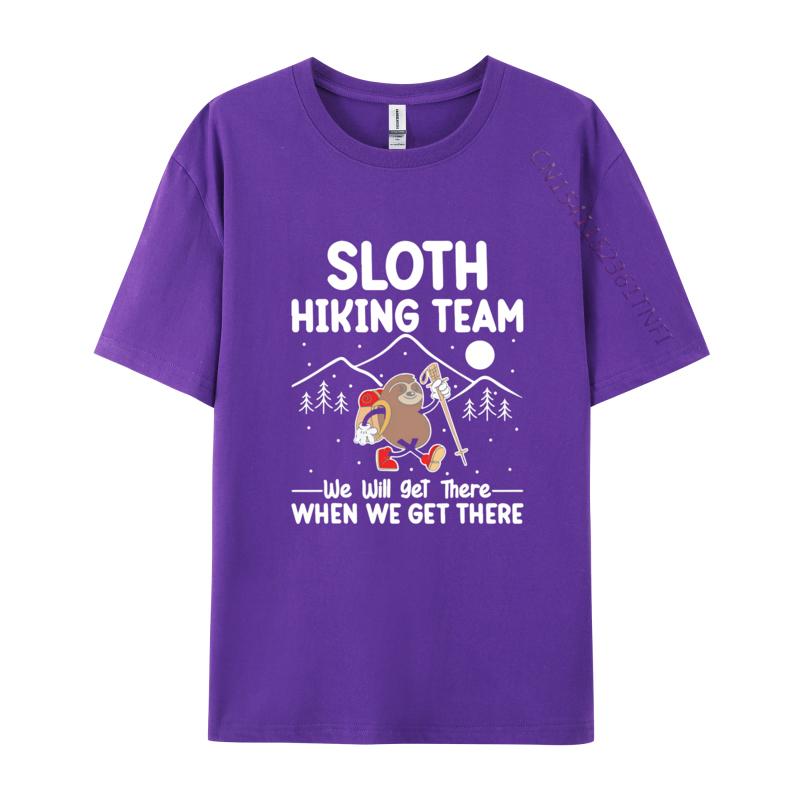 Sloth Hiking Team We Will Get There Tshirts Cotton Fashion Tshirt Kawaii T Shirt Printed Tee Tops Clothing
