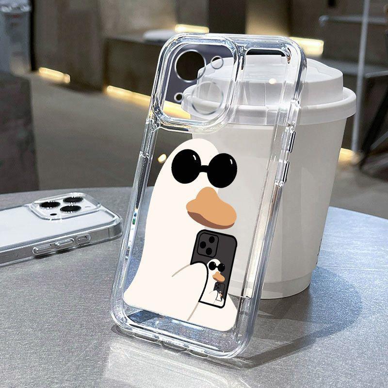 

Soft Clear Phone Case For Samsung Galaxy S26 S25 S24 S23 Ultra S22 Plus S21 FE A56 A34 A54 A35 A55 A37 A57 5G Cartoon Duck Cover Galaxy S23 FE