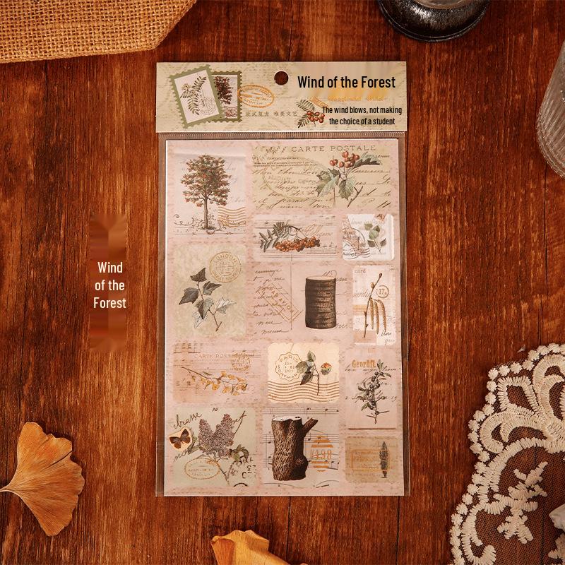 Mu Ran Magic Realm Retro Stickers - Creative Journal Decoration DIY Die-Cut Material