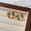 Rainbow Macaron Hoop Earrings: Stylish Ear Clips for Everyday Wear